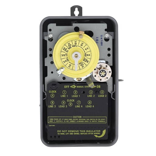Intermatic, Inc - Intermatic T1471BR NEMA 3R Steel Case 125 VAC 60 Hz 40 Amp 4PST Electromechanical Time Switch with Clock Motor Terminal
