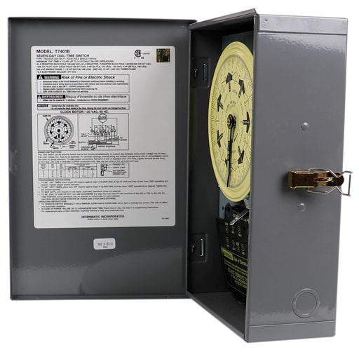 Intermatic, Inc - Intermatic T7401B NEMA 1 Steel Case 125 VAC 60 Hz 40 Amp 4PST Electromechanical Time Switch