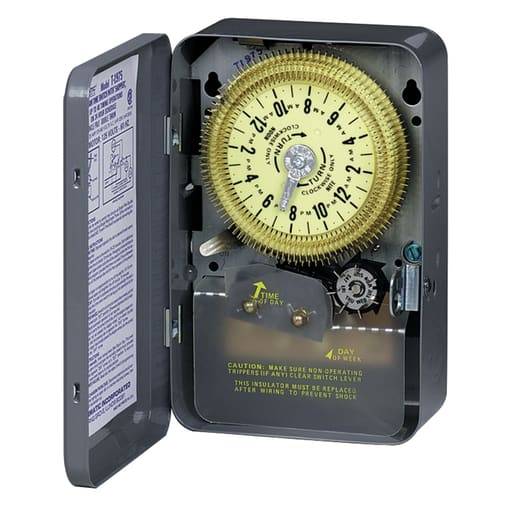Intermatic, Inc - Intermatic T1975E NEMA 1 480 VAC 60 Hz 20 Amp SPDT Electromechanical Time Switch with Skipper Wheel