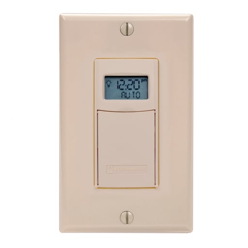 Intermatic, Inc - Intermatic EI600LAC 7-Day 120 to 277 VACb12 to 28 VDC 1-Pole 3-Way Light Almond Digital In-Wall Timer