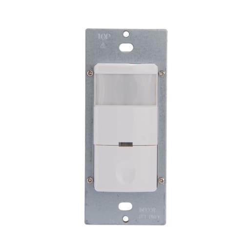 Intermatic, Inc - Intermatic IOS-DOV-WH 120 VAC 60 Hz White 180 Degrees Self Adaptive In-Wall PIR Sensor Switch