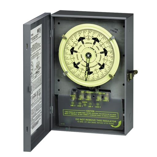 Intermatic, Inc - Intermatic T7402B NEMA 1 Steel Case 208 to 277 VAC 60 Hz 40 Amp 4PST Electromechanical Time Switch