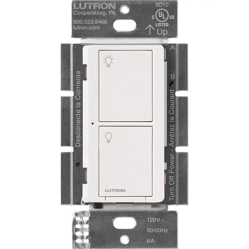 Lutron - Lutron PD-6ANS-WH 6 Amp Lighting Switch