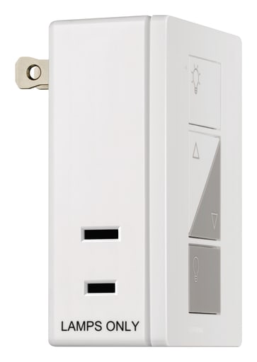 Lutron - Lutron PD-3PCL-WH 300 W 120 Volt White Plug-In Lamp Dimmer
