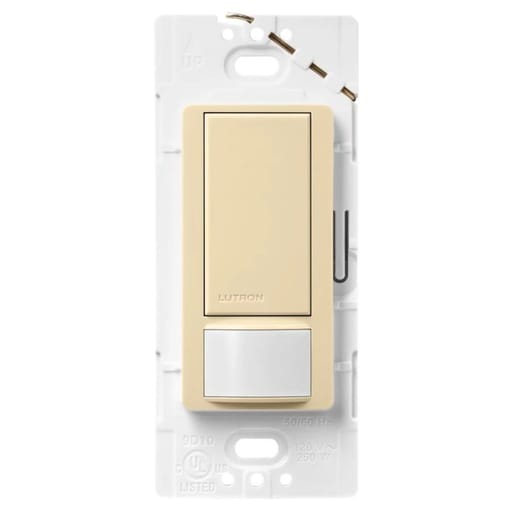 Lutron - Lutron MS-OPS5M-IV 600 W 120 VAC 1-Pole/3-Way Ivory Wall Box Occupancy/Vacancy Sensor Switch
