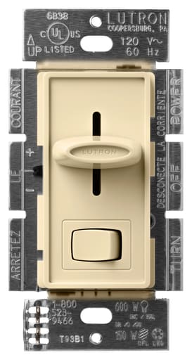Lutron - Lutron SCL-153P-IV 600 W 120 Volt Ivory 1-Pole/3-Way Incandescent/Halogen Dimmer