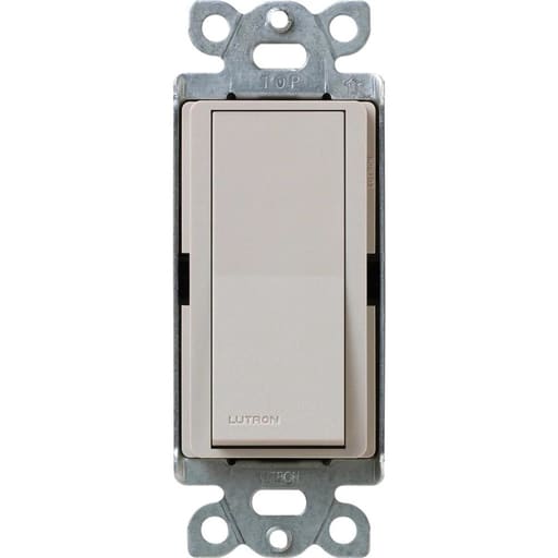Lutron - Lutron SC-1PS-TP 120/277 VAC 15 Amp 1-Pole Taupe Standard Rocker General Purpose Switch