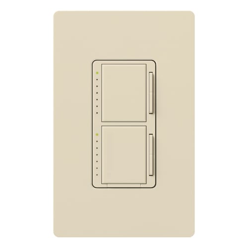 Lutron - Lutron MA-L3L3-LA 300 W 120 Volt Light Almond 1-Pole ...