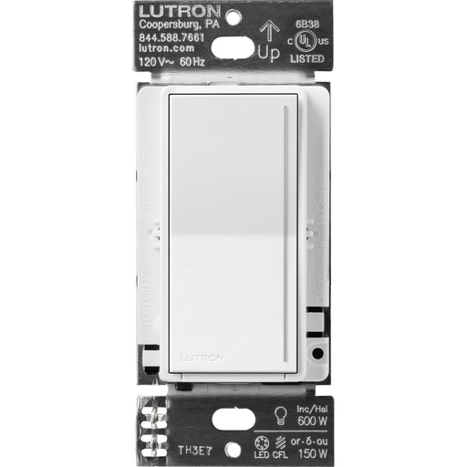 Lutron - Lutron STCL-153M-WH Sunnata LED+ Dimmer, Multi Location, White