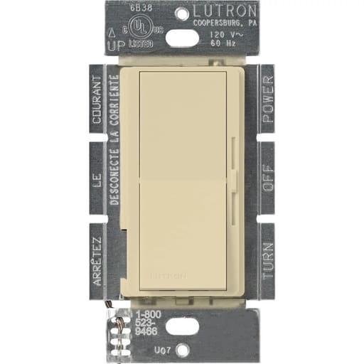 Lutron - Lutron DVLV-600P-IV Single Pole 450W Magnetic Low-Voltage DIVA Dimmer - Ivory