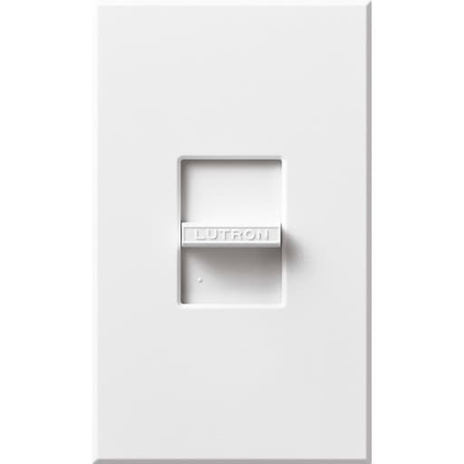 Lutron - Lutron NF-10-WH 120 VAC White 1-Pole Fluorescent Slide Dimmer