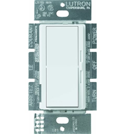 Lutron - Lutron DVELV-303P-WH 3-Way 300W Electronic Low Voltage DIVA Dimmer - White