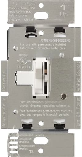 Lutron - Lutron AYF-103P-WH 120 Volt White 1-Pole/3-Way Fluorescent Preset Dimmer