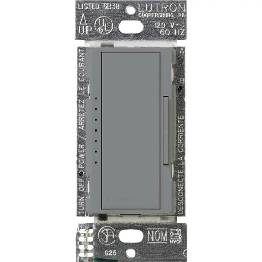 Lutron - Lutron MAELV-600-GR 600 W 120 Volt Gray 1-Pole/Multi-Location Electronic Low Voltage Preset Dimmer