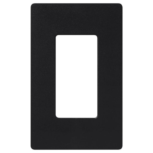 Lutron - Lutron CW-1-BL 1-Gang Black Polycarbonate Standard 1-Dimmer Designer Wallplate