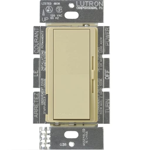 Lutron - Lutron DVELV-303P-IV 300 W 120 Volt Ivory 3-Way Electronic Low Voltage Dimmer