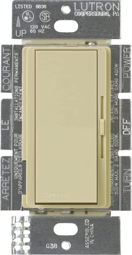 Lutron - Lutron DV-103P-IV Diva Incandescent 1000 W 3-Way Ivory Dimmer