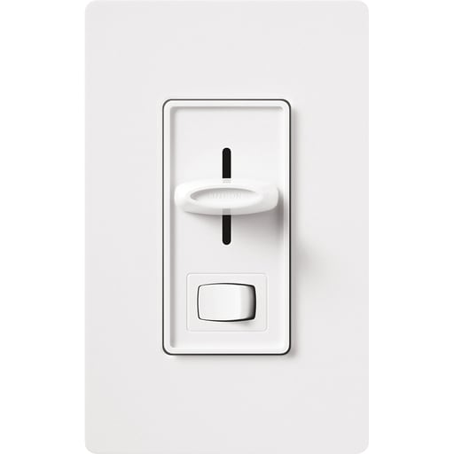Lutron - Lutron SELV-300P-WH 300 W 120 VAC White 1-Pole Electronic Low Voltage Preset Slide Dimmer with Rocker Switch