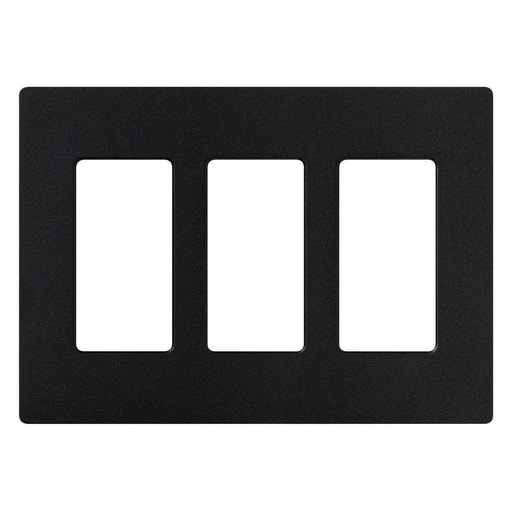 Lutron - Lutron SC-3-MN 3-Gang Midnight Polycarbonate Standard Designer Wallplate