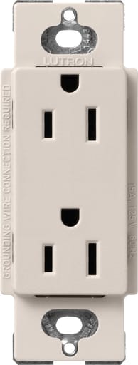 Lutron - Lutron SCR-15-TP 15 Amp 125 VAC 2-Pole 3-Wire NEMA 5-15R Taupe Duplex Dimming Receptacle