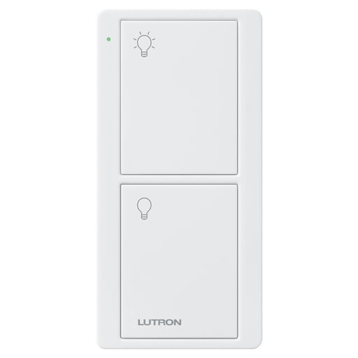 Lutron - Lutron PJ2-2B-GWH-L01 Pico 2-Button White Remote Control