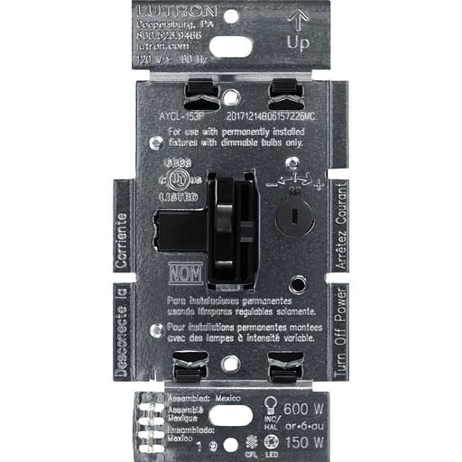 Lutron - Lutron AYCL-153P-BL Ariadni CFL/LED Dimmer