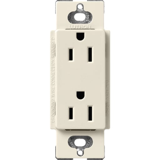 Lutron - Lutron SCR-15-PM SATIN 15A REC PM