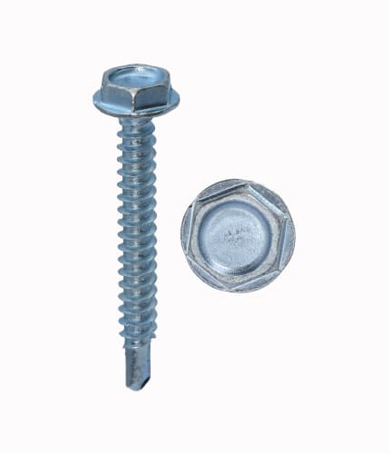 Cully / Mineralac - Cully 79216J 12-14 x 1" Hex Washer Head Tek Screw - Zinc (100/Jar)
