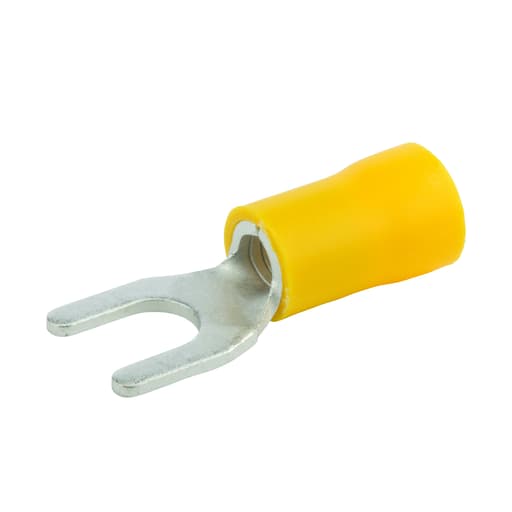 NSi - NSI S12-10V-S #10 Stud 12 to 10 AWG Yellow Vinyl Insulated Block Spade Terminal