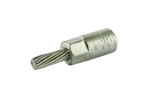 NSi - NSI PT350 350 MCM Brown Tinned Aluminum 1-Conductor Stranded Bi-Metallic Pin Terminal