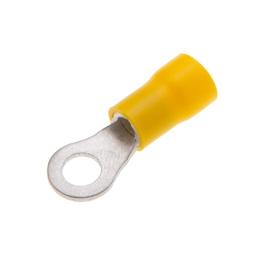 NSi - NSI R12-10V-S #10 Stud 12 to 10 AWG Yellow Vinyl 1-Hole Insulated Ring Terminal