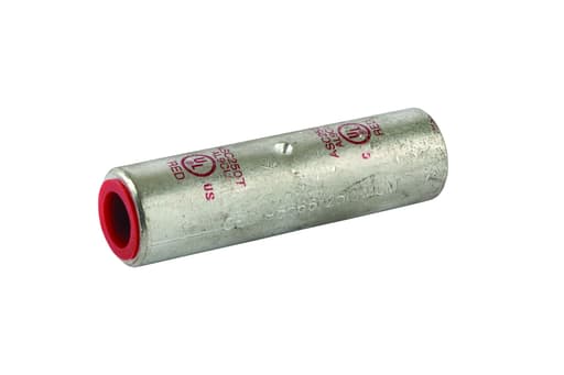 NSi - NSI ASC250T 250 MCM Red Tinned Aluminum Standard Barrel 2-Conductor Dual Rated Compression Splice