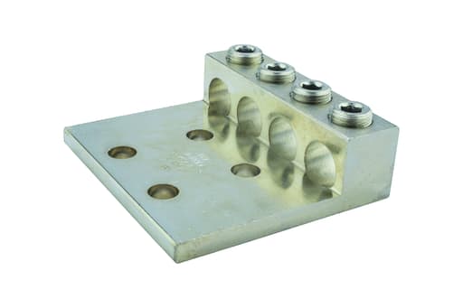 NSi - NSI 4-600L4 1/2 Inch 2 AWG to 600 MCM Tinned Aluminum 4-Conductor Panelboard Lug