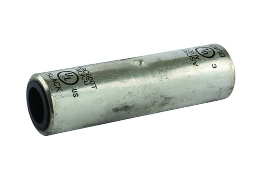 NSi - NSI ASC600T 600 MCM Black Tinned Aluminum Standard Barrel 2-Conductor Dual Rated Compression Splice
