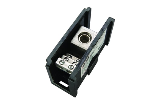 NSi - NSI AM-P1-H6 6 AWG to 350 MCM Line 14 to 4 AWG Load 7-Terminal Black Aluminum Single Primary Power Distribution Block