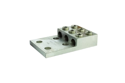 NSi - NSI 3-600LL4 1/2 Inch 2 AWG to 600 MCM Tinned Aluminum 3-Conductor Panelboard Lug