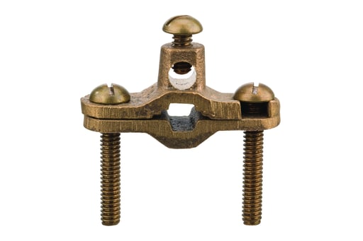 NSi - NSI G-1-S DBR 3/8 to 1 Inch 10 to 2/0 AWG Bronze Rebar Heavy Duty Direct Burial Grounding Clamp