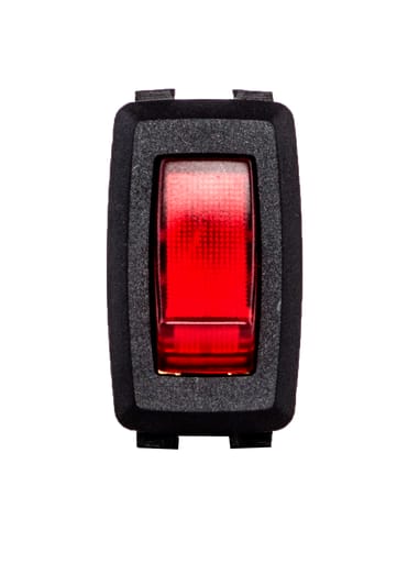 NSi - NSI 77150RQ 15 Amp at 125 VAC 7.5 Amp at 250 VAC Red Thermoplastic On-Off SPST Maintained Rocker Switch