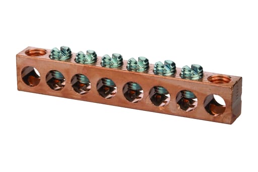NSi - NSI 4C-14-818 14 to 4 AWG Copper 6-Circuit 8-Hole Neutral Bar and Grounding Multiple Connector