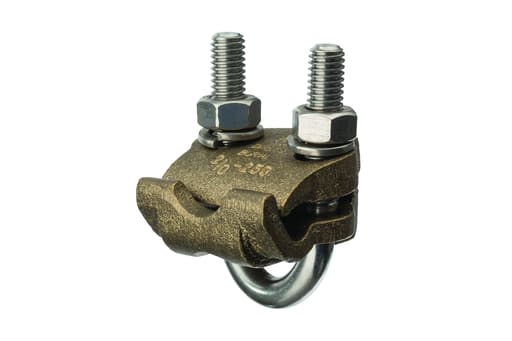 NSi - NSI UC-105 3/8 Inch 2/0 AWG to 250 MCM Silicon Bronze Heavy Duty U-Bolt Grounding Connector
