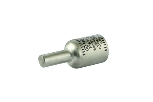 NSi - NSI PTS250 250 MCM Brown Tinned Aluminum 1-Conductor Solid Pin Terminal