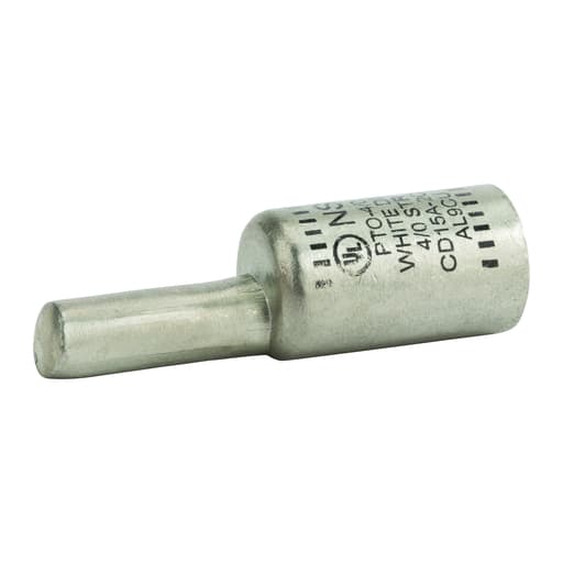 NSi - NSI PTO-4/0 4/0 AWG White Tinned Aluminum 1-Conductor Offset Pin Terminal