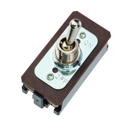 NSi - NSI 78300TS 20 Amp at 125 VAC 10 Amp at 250 VAC Brass/Nickel On-Off DPST Bat Toggle Switch