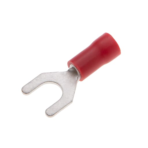 NSi - NSI S22-10V-S #10 Stud 22 to 18 AWG Red Vinyl Insulated Block Spade Terminal