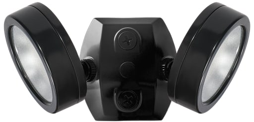 Rab Electric Mfg - Rab Lighting LES2X13YB - 2 X 13W LED Bullet Floodlights 3000K - 2,538 Lumens 83 CRI 120V - Black Finish