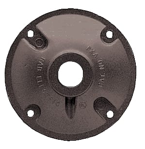Rab Electric Mfg - RAB XC1A 4 Inch 1/2 Inch Tap 1-Hole Round Bronze Die-Cast Aluminum Heavy Duty Weatherproof Cover
