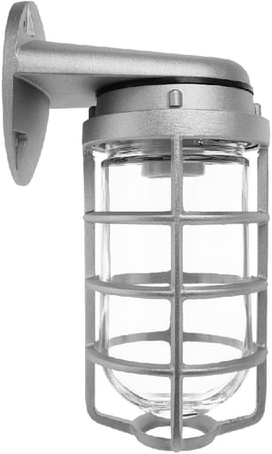 Rab Electric Mfg - RAB VBR100DG 150 W Natural Die-Cast Aluminum Incandescent Vaportight Ceiling Fixture with Guard