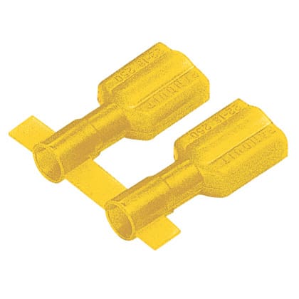 Panduit Corp - Panduit DNF10250FIBC-2K Disconnects, Yellow, Vinyl, 10-12 AWG, 0.25" Tab