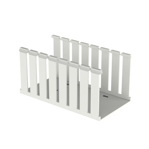 Panduit Corp - Panduit G4X4WH6 Wide Slotted Wiring Duct, PVC, 4" x 4" x 6ft, White