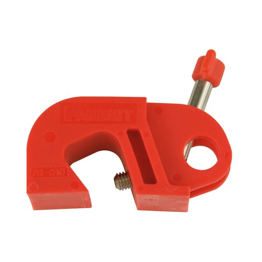 Panduit Corp - Panduit PSL-CBNT No-Tool Circuit Breaker Lockout Device, Red